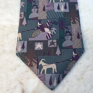 AUDREY BUCHNER CHRISTMAS SILK TIE